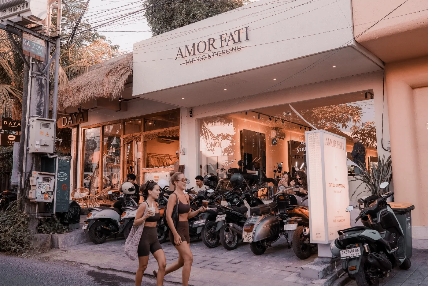 Amor Fati Tattoo & Piercing storefront in Uluwatu, Bali